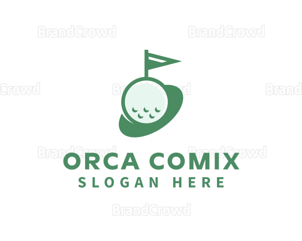 Golf Ball Sports Tournament Logo