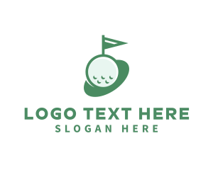 Golf Ball Sports Tournament Logo