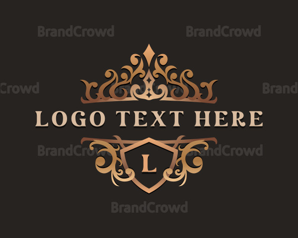 Elegant Shield Crown Logo