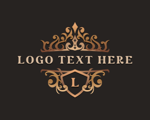 Lettermark - Elegant Shield Crown logo design