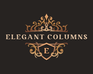 Elegant Shield Crown logo design