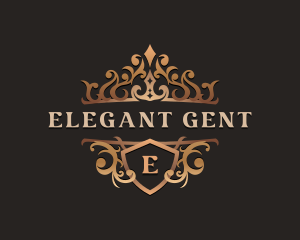 Elegant Shield Crown logo design