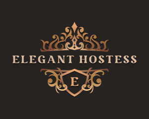 Elegant Shield Crown logo design