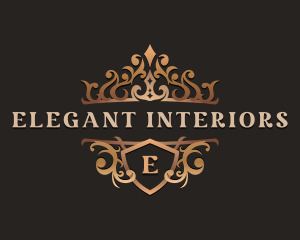 Elegant Shield Crown logo design