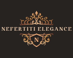 Elegant Shield Crown logo design