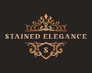 Elegant Shield Crown logo design