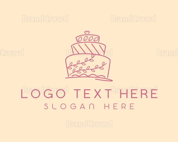 Wedding Floral Cake Logo