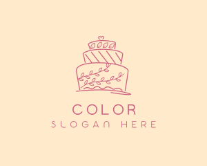 Wedding Floral Cake  Logo