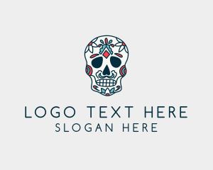 Dia De Los Muertos - Mexican Calavera Festival logo design