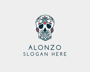 Mexican Calavera Skull Festival  logo design