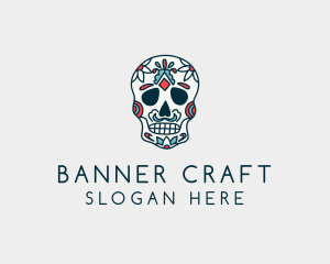 Mexican Calavera Skull Festival  logo design