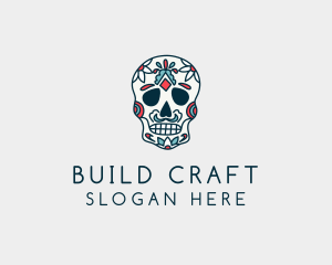 Mexican Calavera Skull Festival  logo design