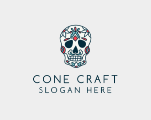 Mexican Calavera Skull Festival  logo design