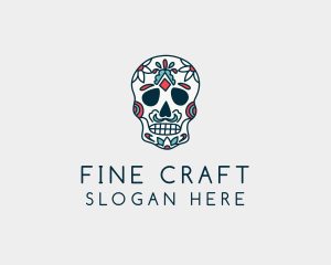 Mexican Calavera Skull Festival  logo design