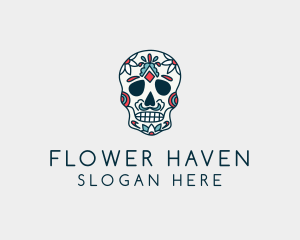 Mexican Calavera Skull Festival  logo design