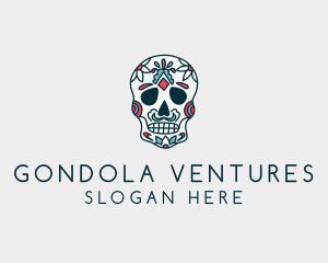 Mexican Calavera Skull Festival  logo design