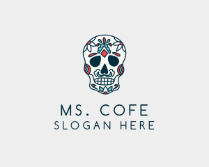 Mexican Calavera Skull Festival  logo design