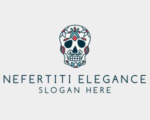 Mexican Calavera Skull Festival  logo design