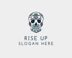 Mexican Calavera Skull Festival  logo design