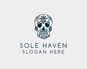 Mexican Calavera Skull Festival  logo design