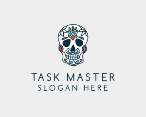 Mexican Calavera Skull Festival  logo design