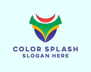 Colorful Gaming Shield logo design