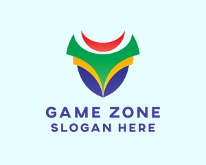 Colorful Gaming Shield logo design