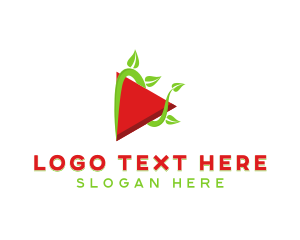 Triangular - Play Button Vine logo design