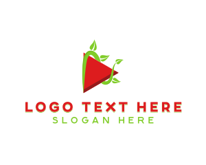 Eco Friendly - Play Button Vine logo design