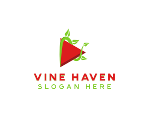 Play Button Vine logo design