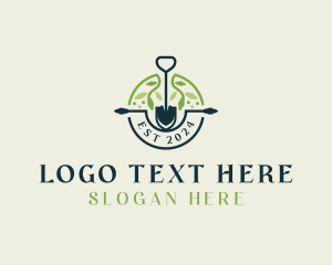 Landscaper - Landscaping Shovel Plant logo design