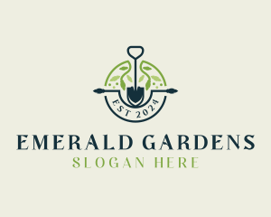 Landscaping Shovel Plant logo design