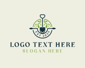 Yard - Landscaping Shovel Plant logo design