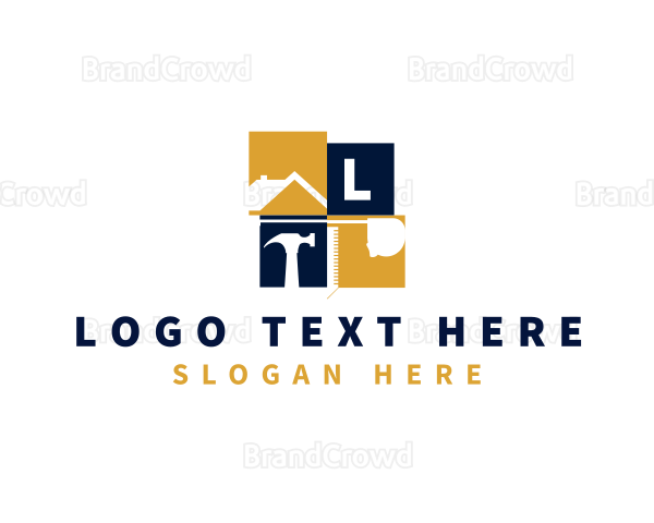 House Construction Tools Handyman Logo