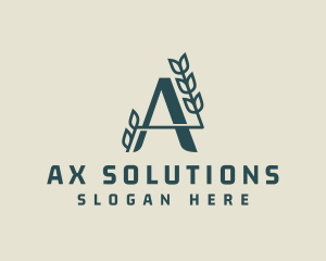 Agriculture Farm Letter A logo design