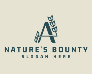 Harvesting - Agriculture Farm Letter A logo design