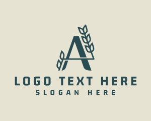 Oatmeal - Agriculture Farm Letter A logo design