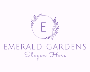 Floral Garland Flower Boutique logo design