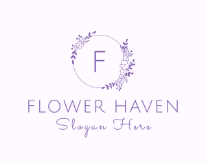 Floral Garland Flower Boutique logo design