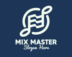 Remix - Musical Notes Flag logo design