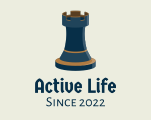 Chess Piece - Medieval Rook Chess logo design