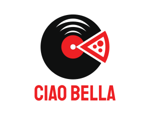 Italian - Pizza Music Vinyl logo design