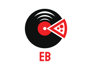 Baking - Pizza Music Vinyl logo design