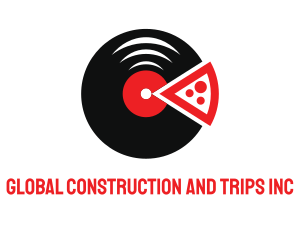 Culinary - Pizza Music Vinyl logo design