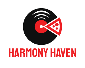 Composer - Pizza Music Vinyl logo design