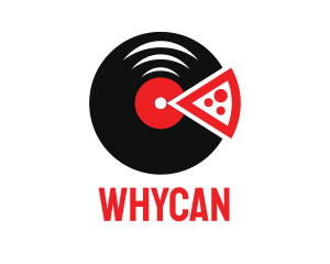 Pizzeria - Pizza Music Vinyl logo design