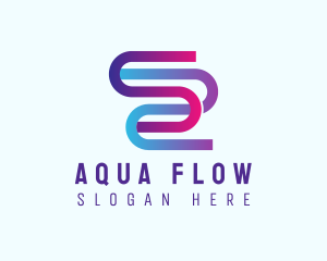 Flow - Letter S Flow logo design