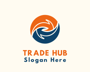 Trade - Arrows Trading Circle logo design