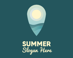 Summer Wave Seaside Location logo design