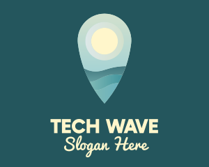 Summer Wave Seaside Location logo design